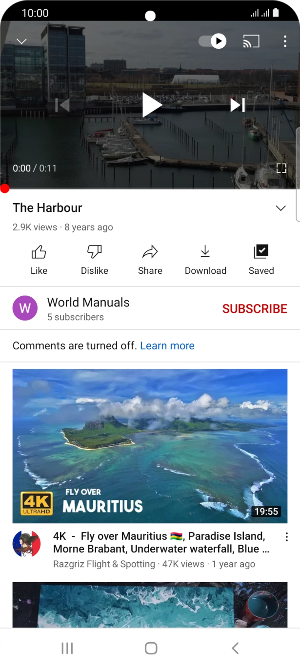 Press the Home key to return to the home screen.