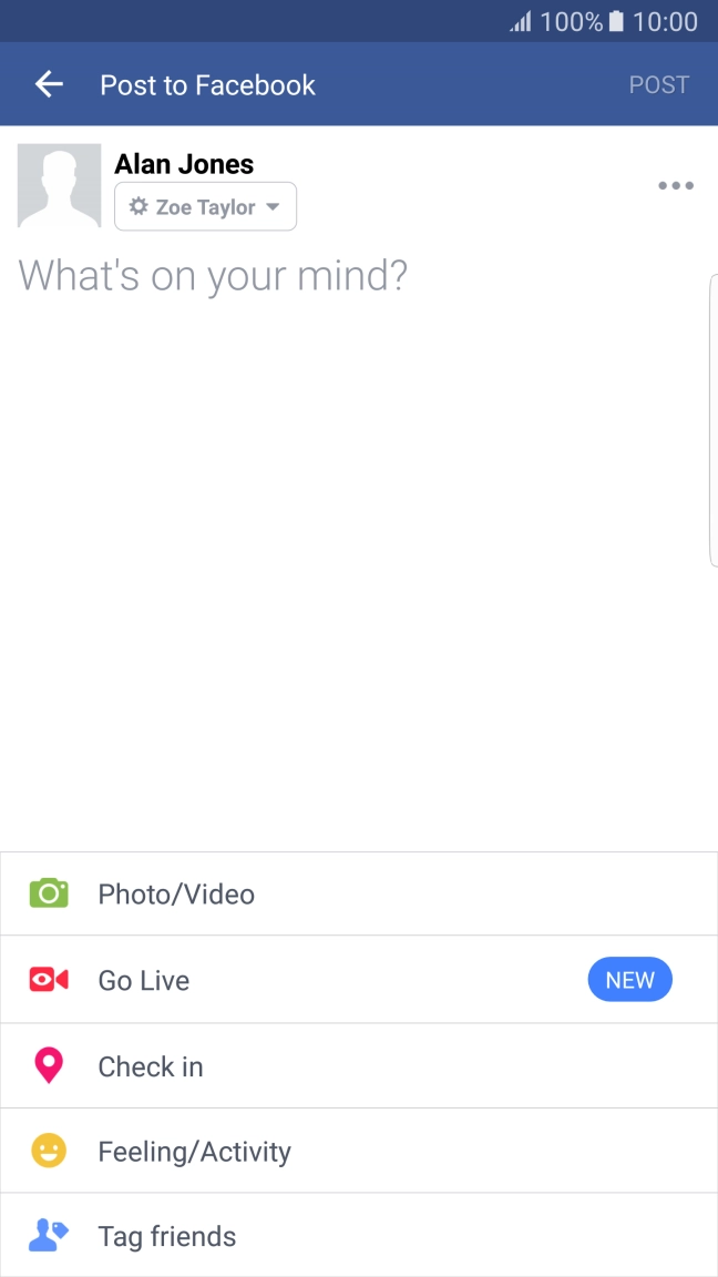Press the text input field.