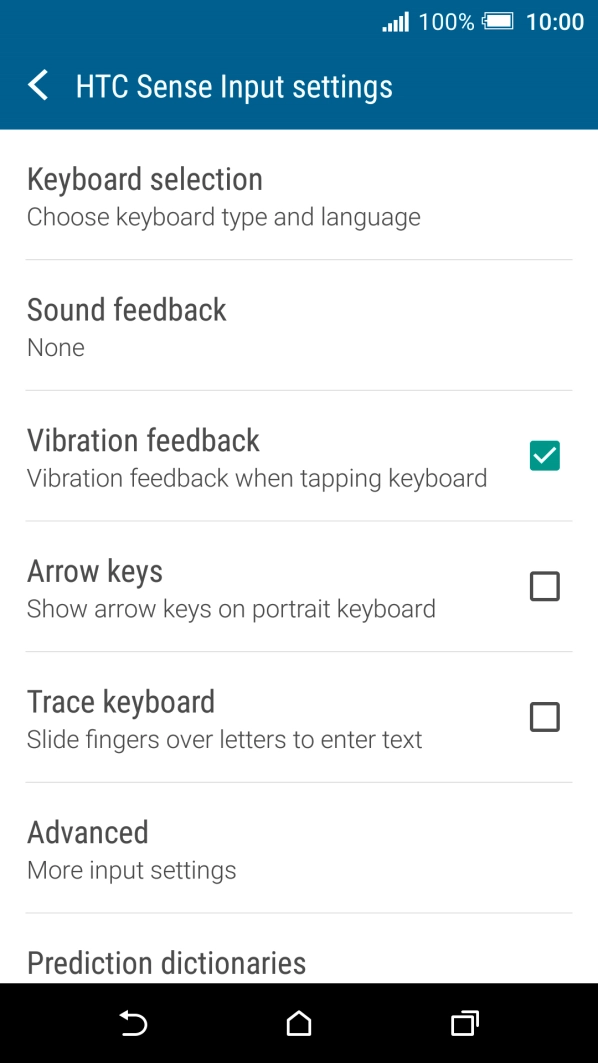 Press Keyboard selection.