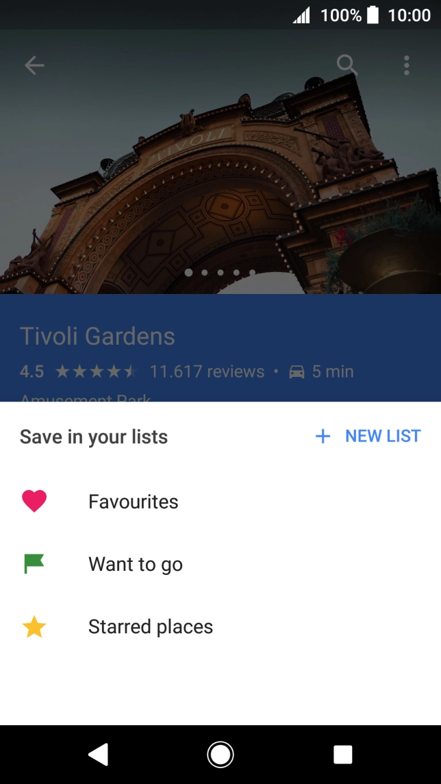 Press the required setting.