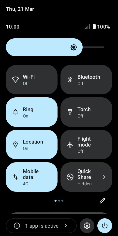 Press the settings icon.