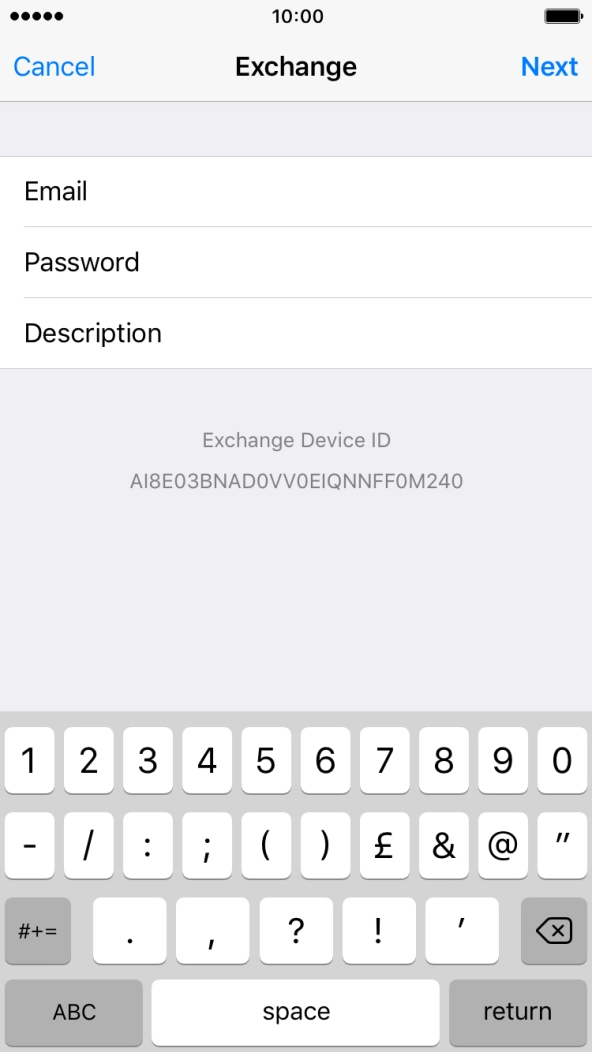 Press Description and key in the required name. Press Description and key in the required name.