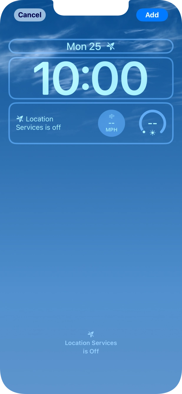 To customise the way the lock screen date is displayed, press the date widget and follow the instructions on the screen to select the required widget display mode.