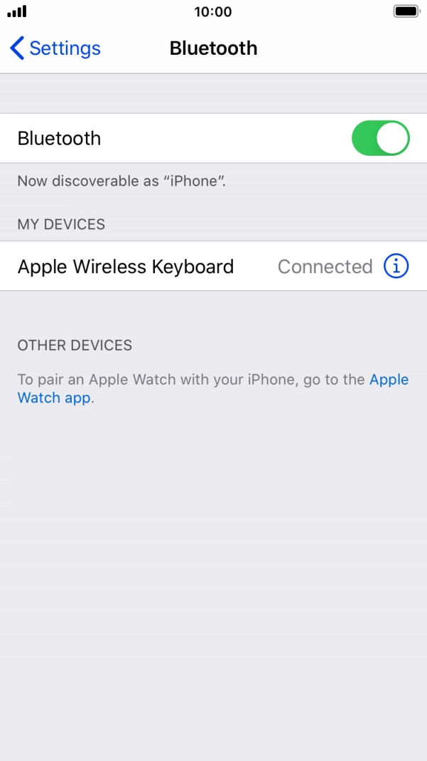 Press the Home key to return to the home screen.