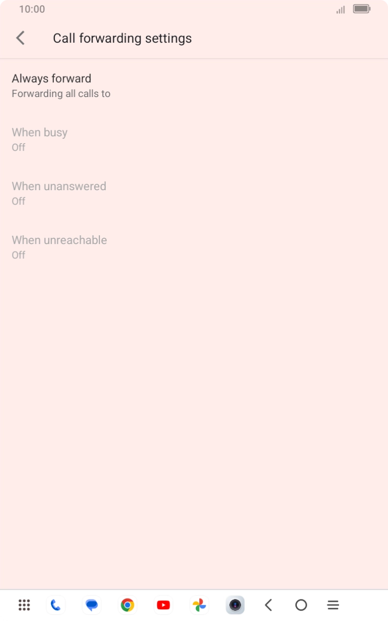 Press the required divert type.