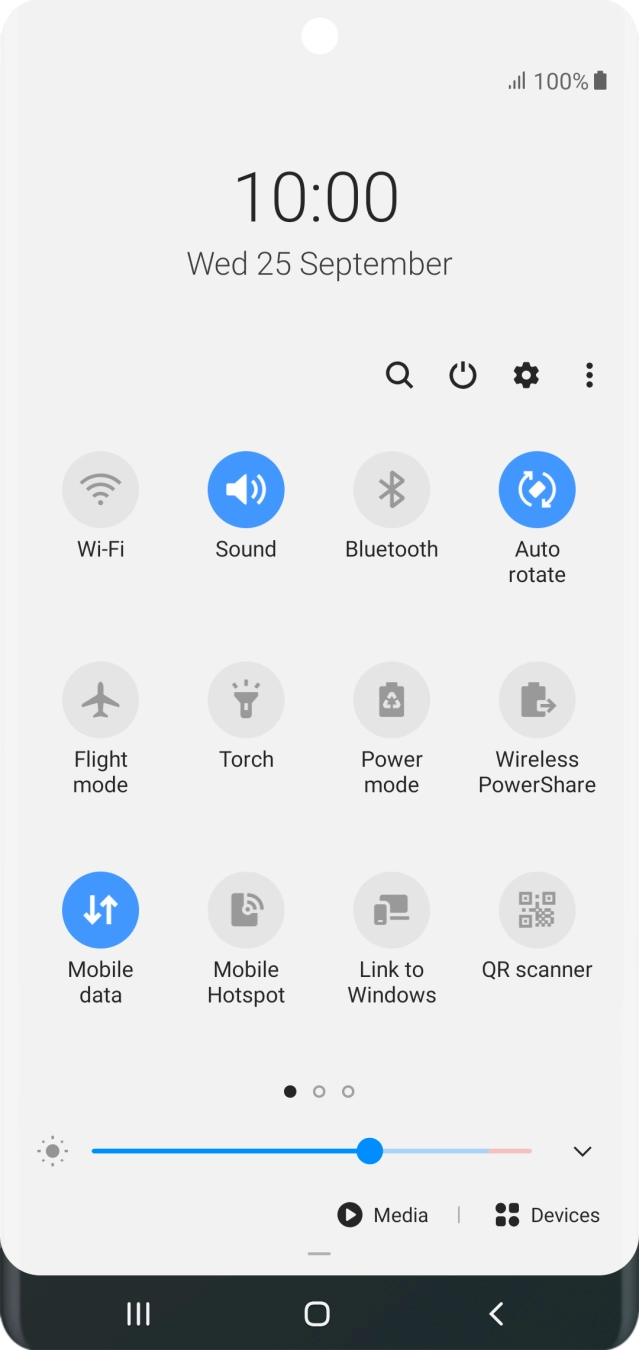 Press the settings icon.