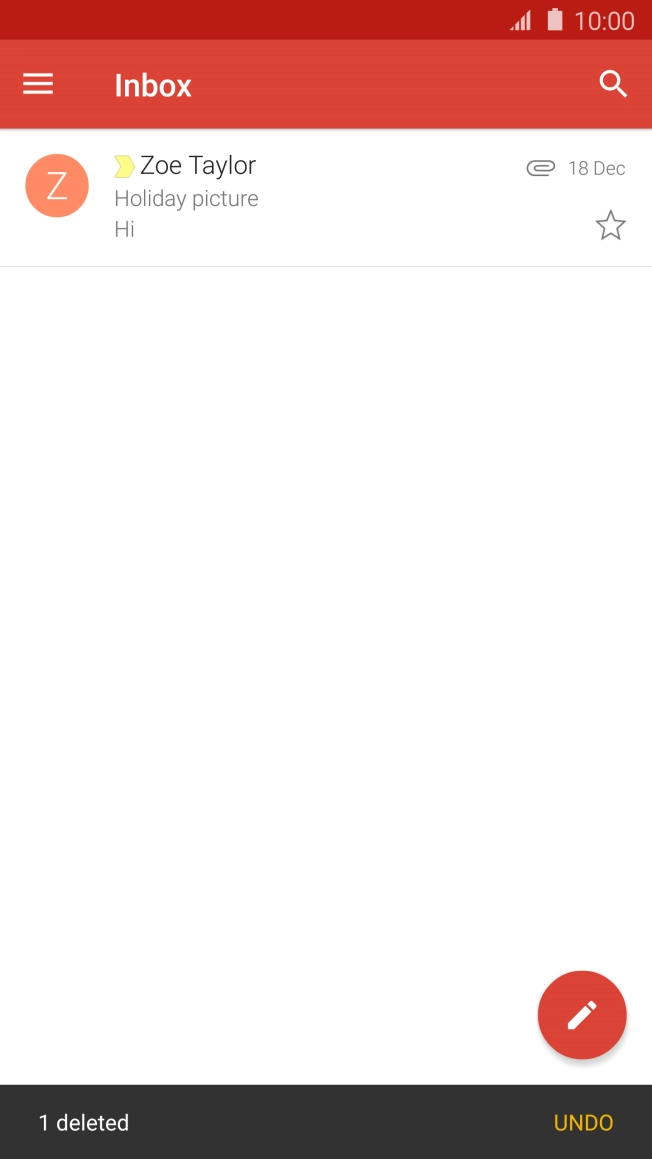 Press the new email icon.