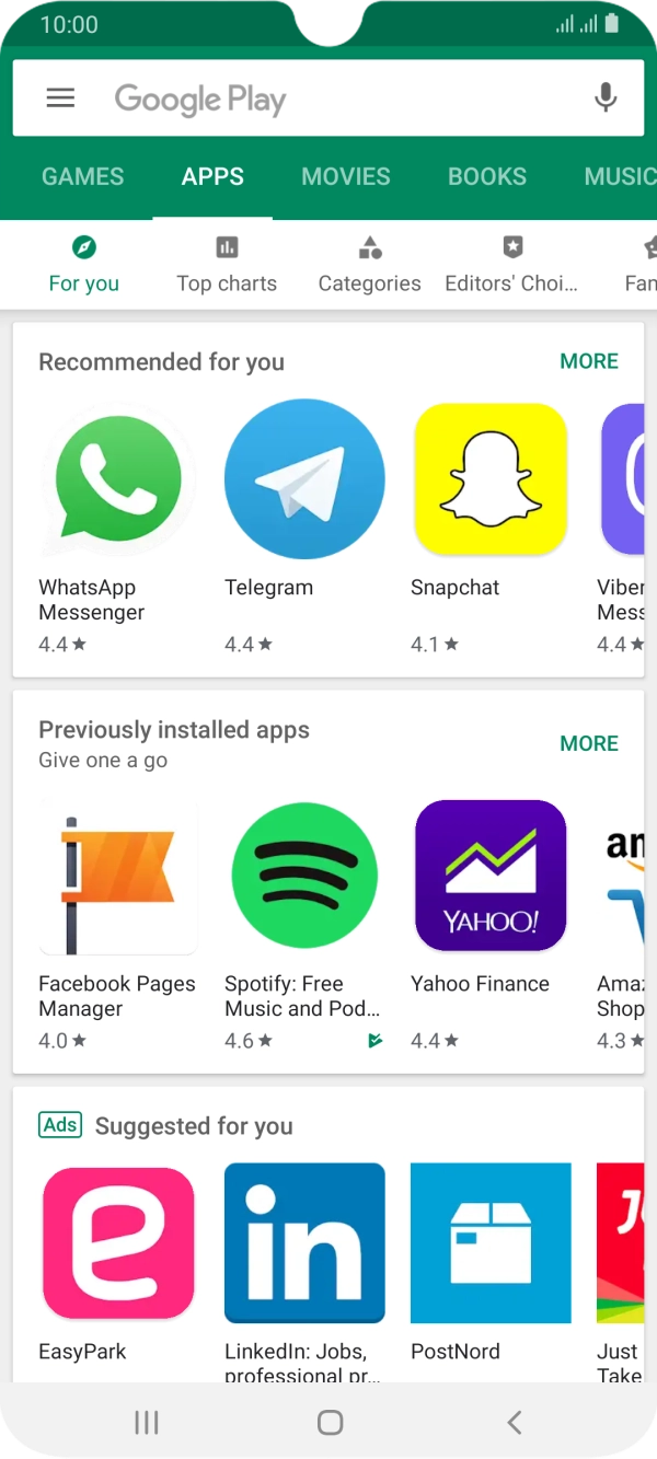 Press the search field. Press the search field.