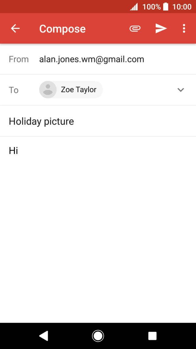 Write the required text and press the send icon.