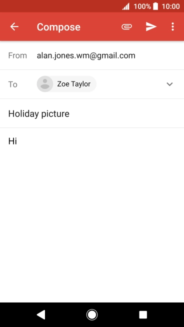 Write the required text and press the send icon.