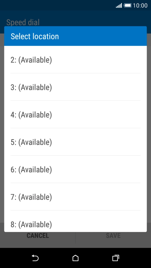 Press the required key.