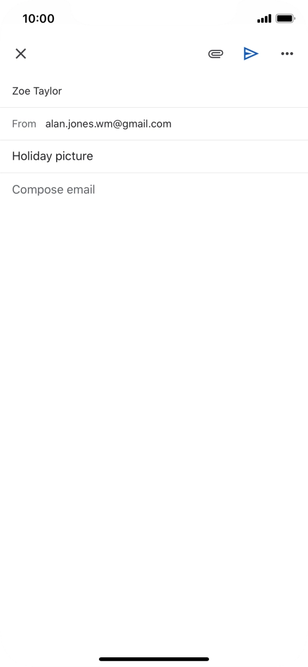 Press the text input field and write the required text.