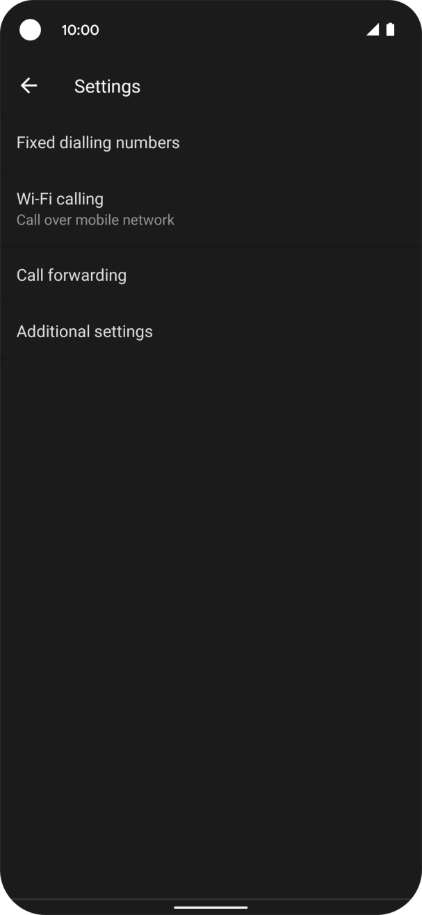 Press Additional settings.
