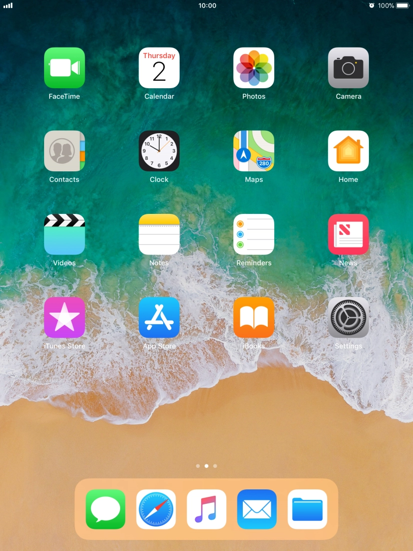 The alarm icon shows that the alarm is set.