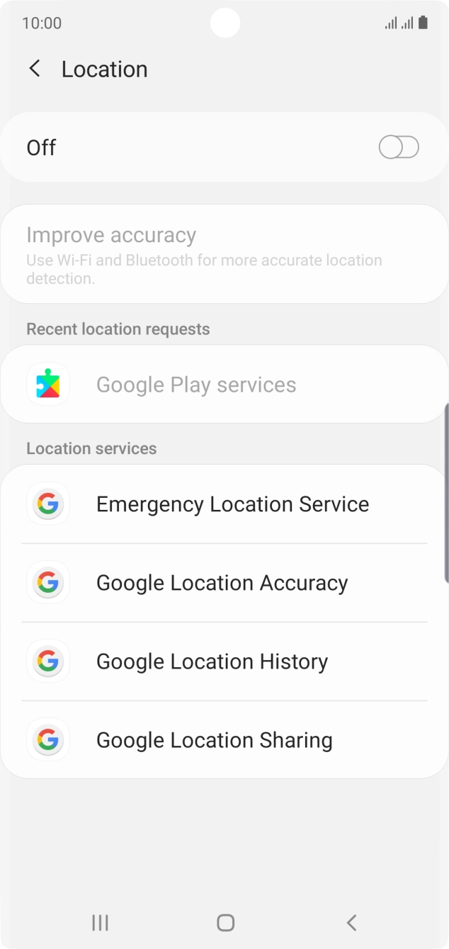 Press the indicator to turn the function on or off.