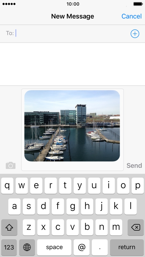Press To and key in the first letters of the recipient's name.