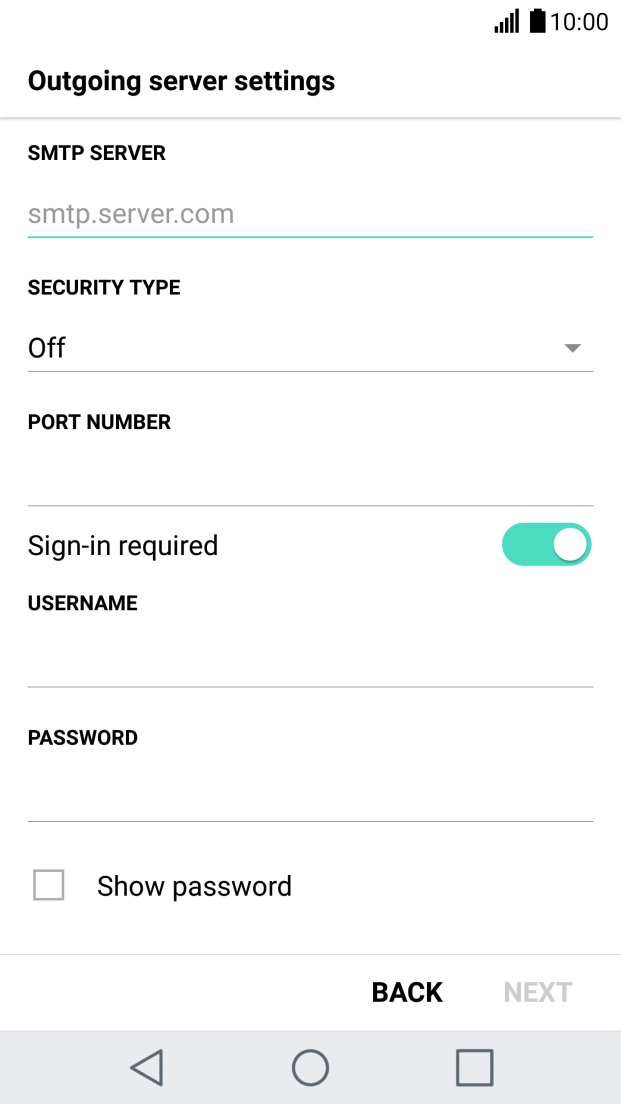 Press the field below 