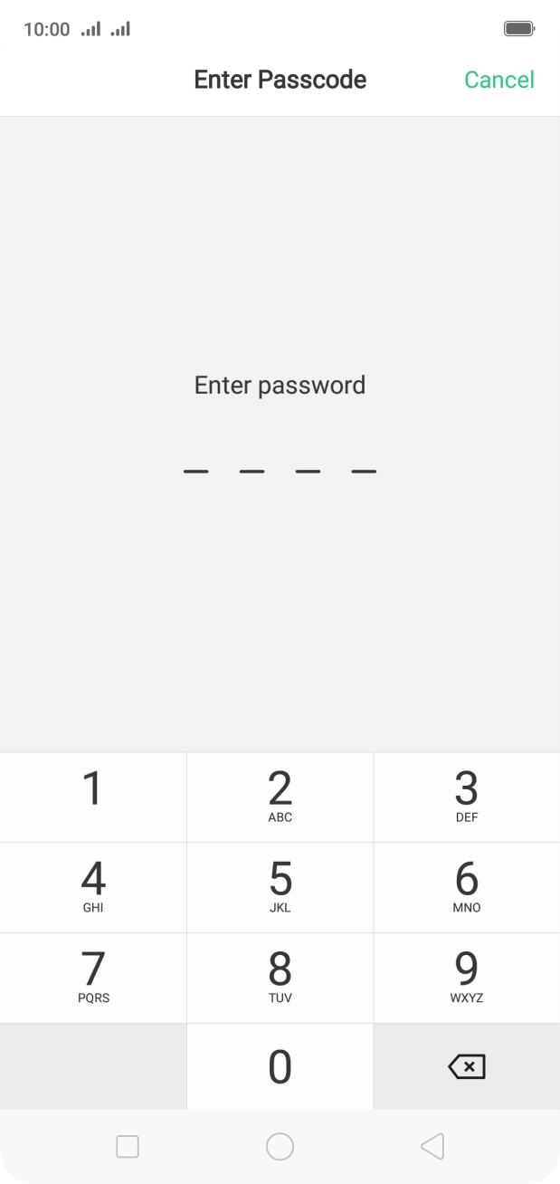Key in your barring password.