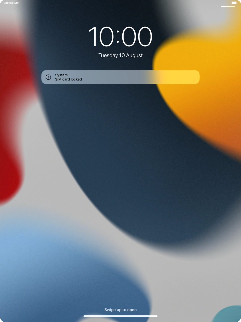 Slide your finger upwards starting from the bottom of the screen.