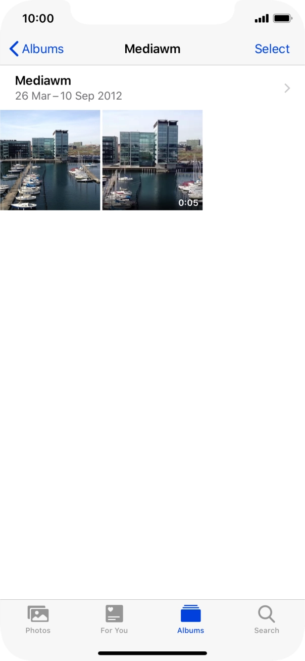 Go to the required folder and press the required picture or video clip.