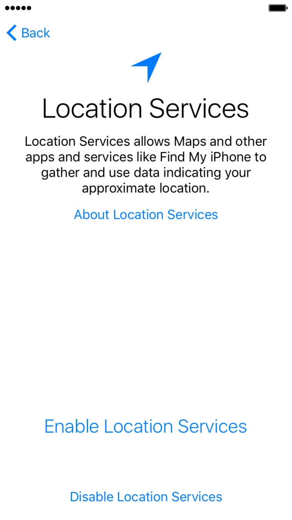Press Enable Location Services to turn on the function.