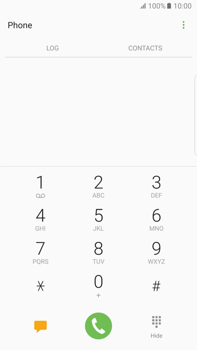 Press the menu icon.
