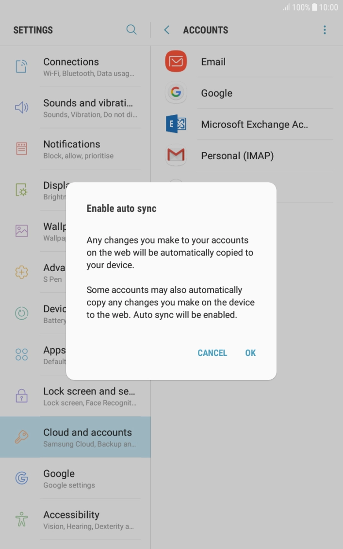 Press OK to turn on the function.