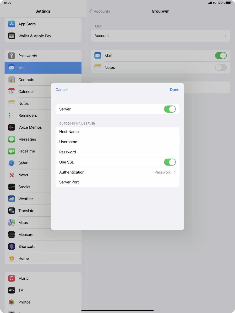 Press the indicator next to 