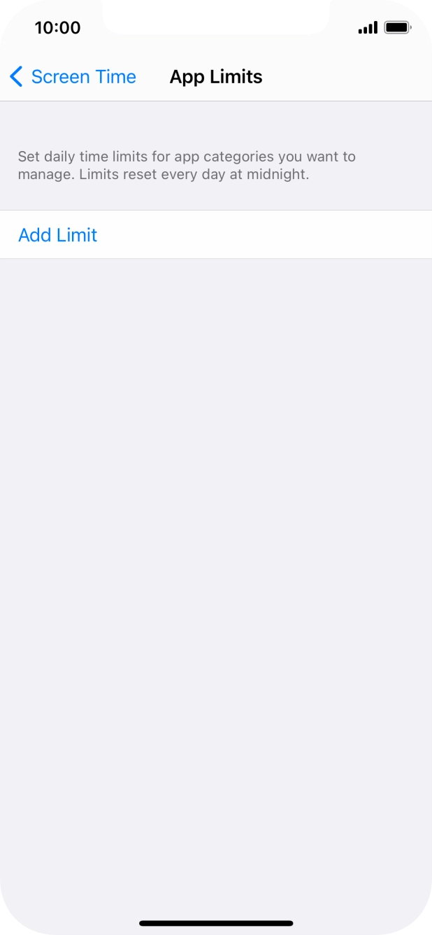 Press Add Limit.