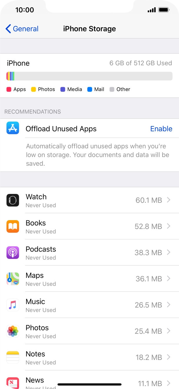 Press the required app.