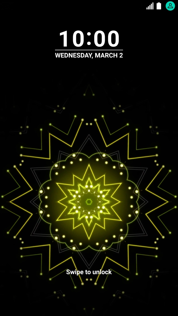 Slide your finger upwards on the screen.