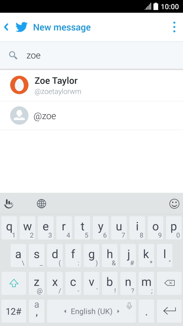 Key in the first letters of the recipient's name and press the required contact.