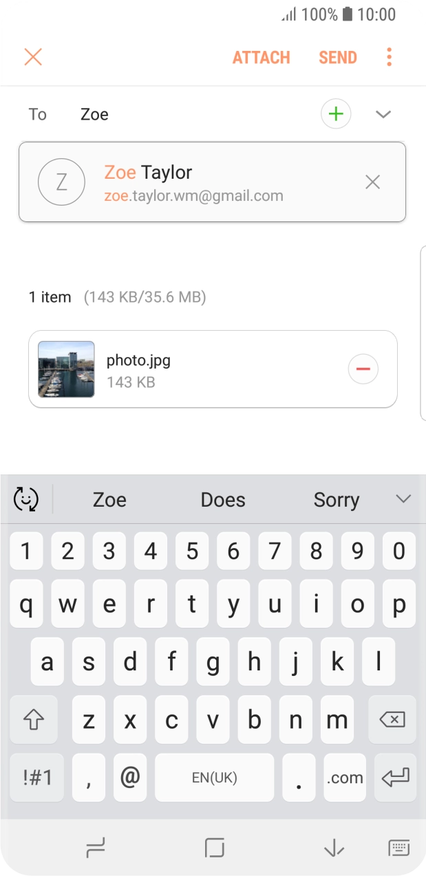 Press the required contact.