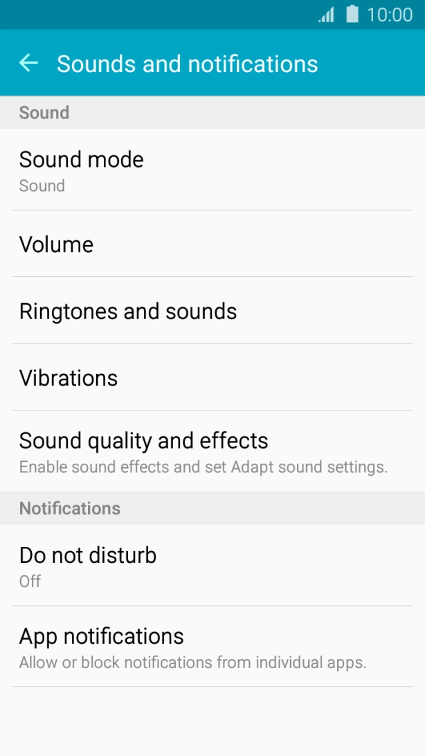 Press Ringtones and sounds.