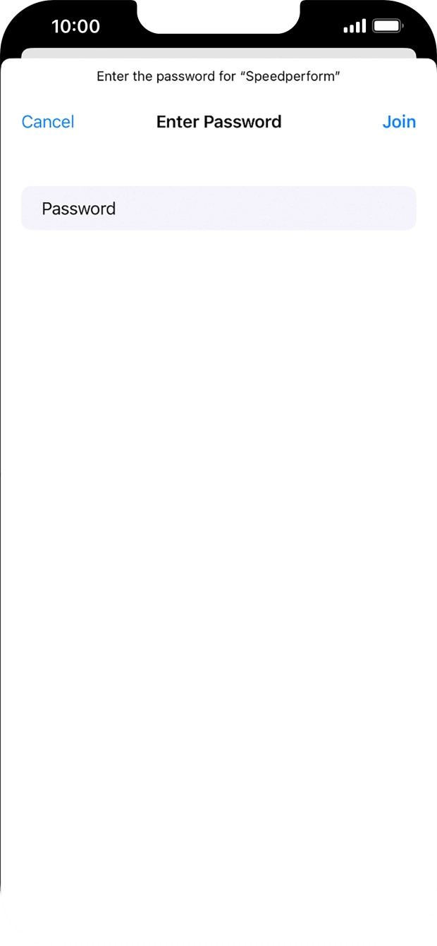 Key in the password for the Wi-Fi network and press Join. Key in the password for the Wi-Fi network and press Join.