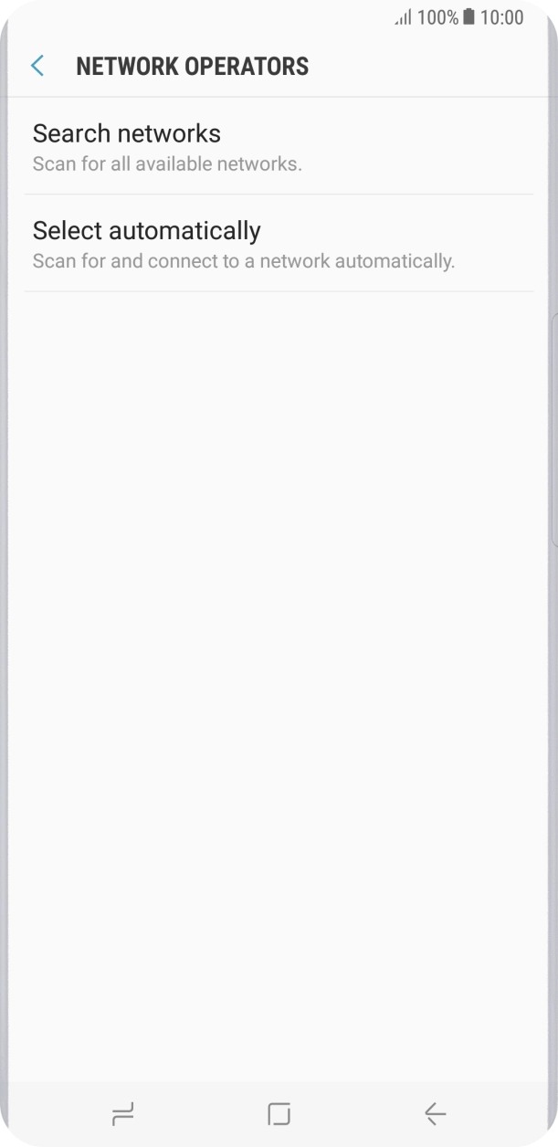 If you want to select a network manually, press Search networks and wait while your phone searches for networks.
