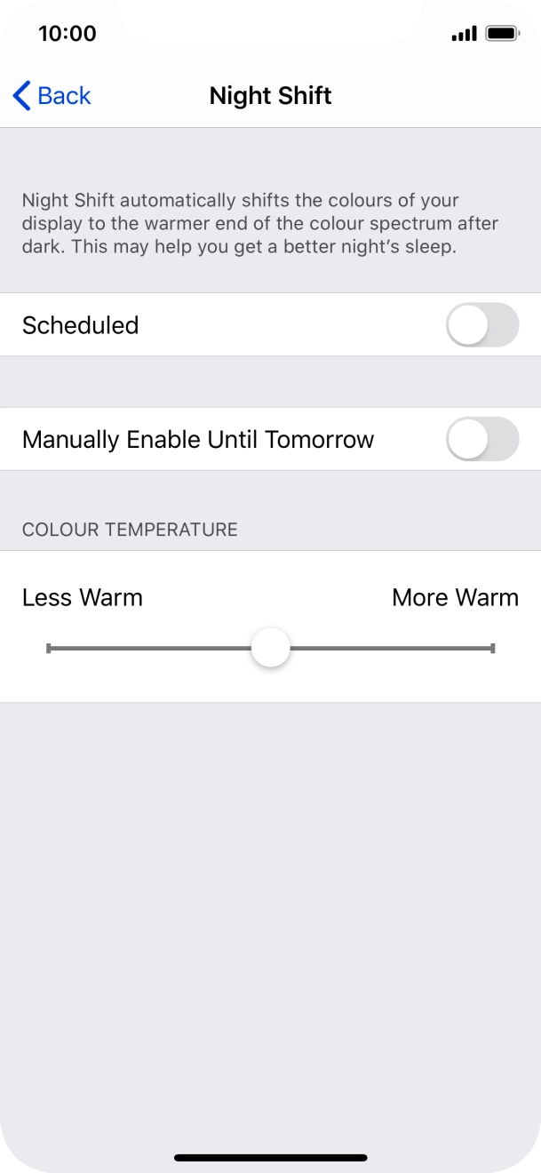 Press the indicator next to 