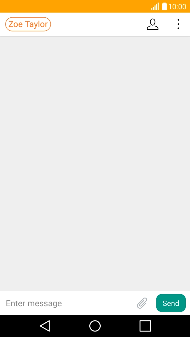 Press the text input field and write the text for your text message.