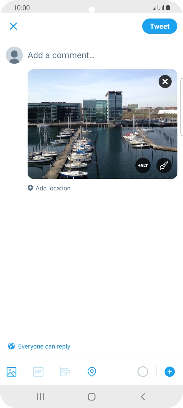 Press the text input field.