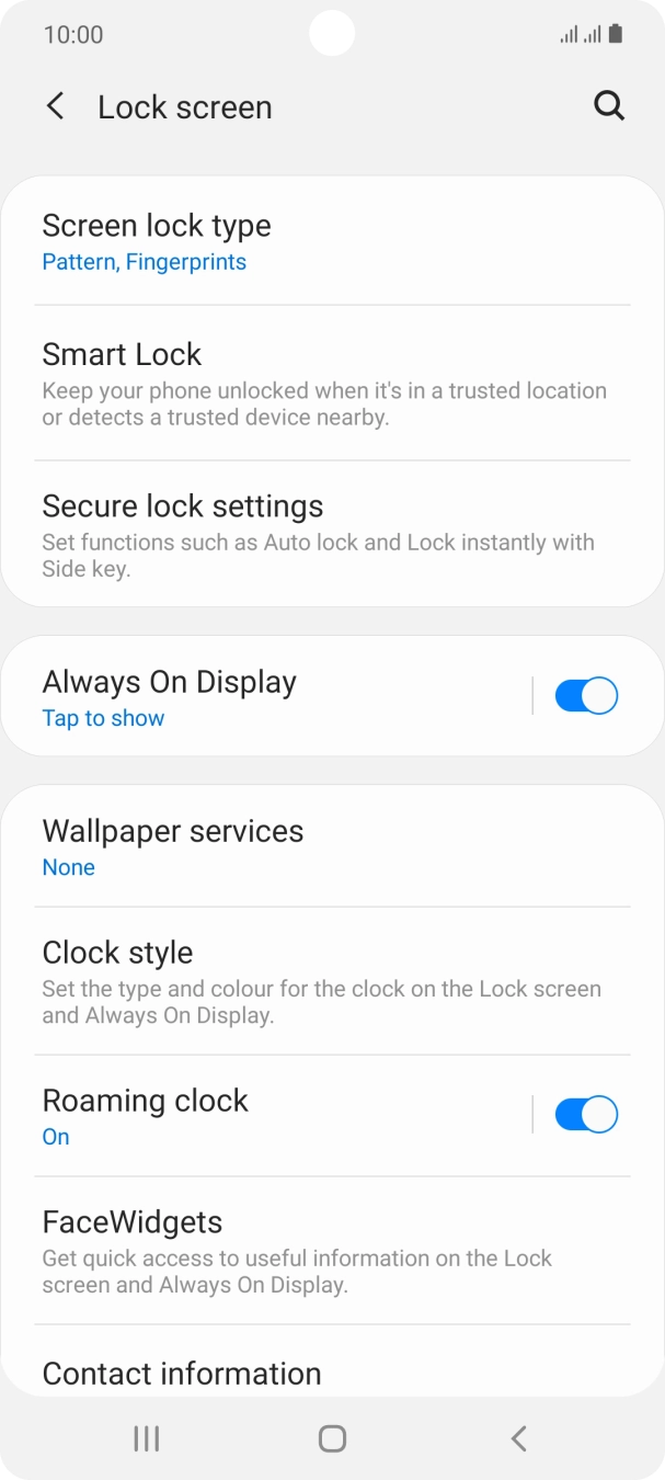 Press Screen lock type and key in the additional phone lock code you created earlier.