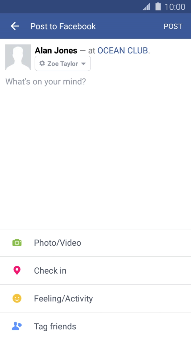 Press the text input field.