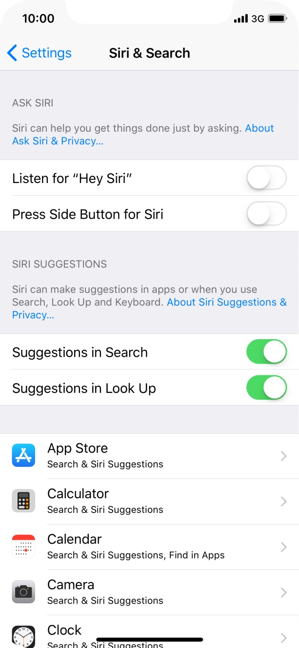 Press the indicator next to 