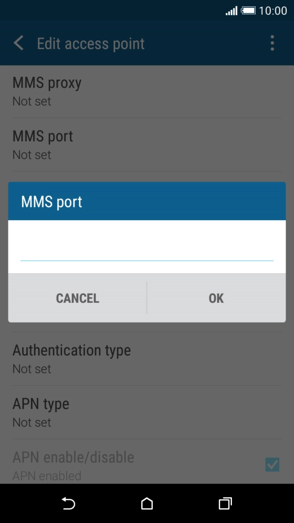 Key in 80 and press OK.