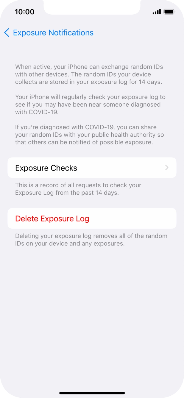 Press Delete Exposure Log.