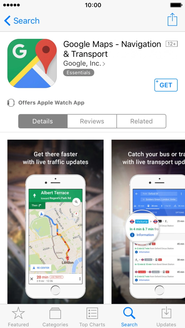 Press GET. Press GET.