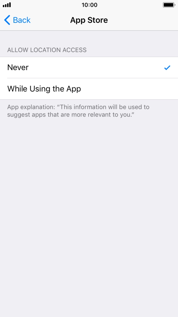 Press the required setting to turn the function on or off. Press the required setting to turn the function on or off.