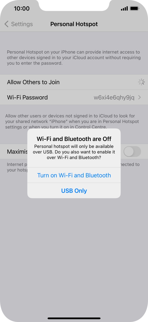 If Wi-Fi is turned off, press Turn on Wi-Fi and Bluetooth.