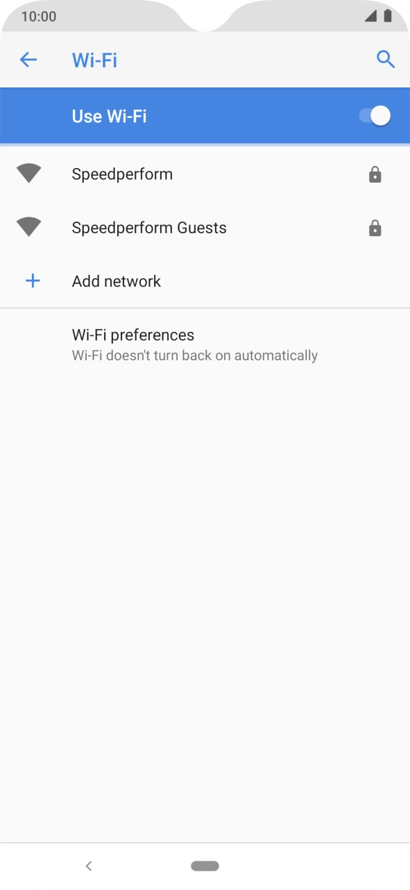 Press the required Wi-Fi network.