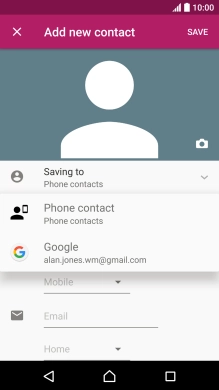 Press Phone contact.