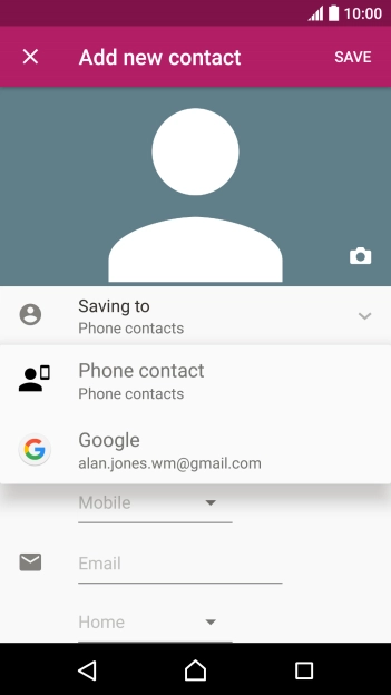 Press Phone contact.